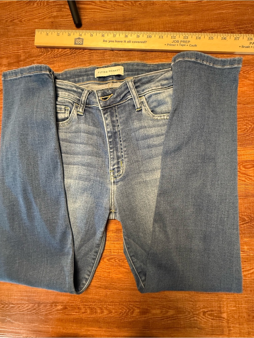 Flying Monkey Women’s Size 30 Light Wash Stretch Slim Straight Jeans - Picture 11 of 11